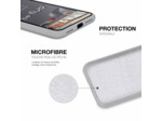 Coque Silicone Moxie BeFluo Fine et Légère pour iPhone 14 Plus, Intérieur Microfibre - Blanc