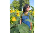 Fleurs Sauvages - Kit broderie poche salopette à broder
