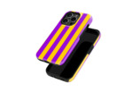 Purple Pie Stripes Case | Coque de téléphone 3D 2en1 Ultra-résistante