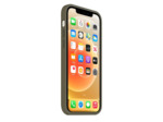 Coque Silicone Moxie BeFluo Fine et Légère pour iPhone 14, Intérieur Microfibre - Gris marron