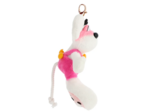 Porte-clés peluche Diddl en salopette Rose 15cm