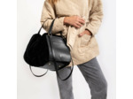 Sac week-end noir en fausse fourrure - Vanessa Wu