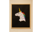 Licorne en 3D - 28x24cm