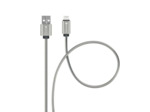 FORCELL F-ENERGY Câble métal charge rapide USB-A vers Lightning 2,4A 12W 1m