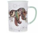 Kiub Grand mug avec des animaux - motif paresseux allongé sur sa branche - matière porcelaine fine - contenance 360ML