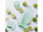Carafe en verre pour l'eau | Collection Fish & Fish par Paola Navone | Carafe 850 ml | Bouteille conteneur transparent vert pour boissons