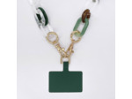 Chaine grosse maille avec pad universel -serie JADE-VERT & MIEL-1.2m