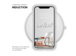 Coque Silicone Moxie BeFluo Fine et Légère pour iPhone 14, Intérieur Microfibre - Blanc