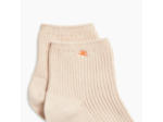 Chaussettes courtes beige côtelées - Amy - Vanessa Wu