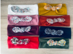 BANDEAUX LARGES BEBE "CONSTANCE" AVEC SON NOEUD LIBERTY