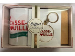 STC coffret mug et porte clés pailettes "Casse-couille"