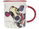 KIUB Mug avec des animaux de la ferme , des bois et des montagnes - motif vache - matière porcelaine fine - contenance 320ML