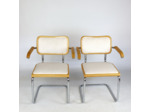 Paire de chaises B64 velours côtelé
