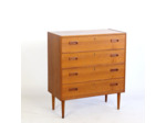 Commode en teck quatre tiroirs