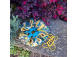 Tapis pieds au sec - Fleurs jaunes et bleues