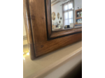 Ancien grand miroir chêne massif