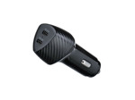 FORCELL CARBON chargeur voiture Type C 3.0 PD20W + Type C 3.0 PD20W CC50-2C noir (Total 40W)