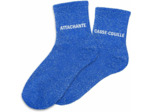 Chaussettes duo bleues paillettes Attachante-Casse couille