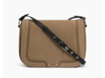 Ella - Grand sac bandoulière en cuir lisse et nubuck