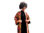 KIMONO EN SOIE POUR FEMME SOUPLE MANCHE LONGUE