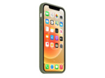 Coque Silicone Moxie BeFluo Fine et Légère pour iPhone 14 Pro, Intérieur Microfibre - Kaki