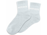 Chaussettes grises paillettes "Aventurière"
