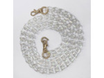Chaine grosse maille avec pad universel - serie MURANO - Transparent irisé - 1.2m