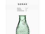 Carafe en verre pour l'eau | Collection Fish & Fish par Paola Navone | Carafe 850 ml | Bouteille conteneur transparent vert pour boissons