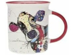 KIUB Mug avec des animaux de la ferme , des bois et des montagnes - motif vache - matière porcelaine fine - contenance 320ML