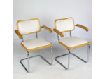Paire de chaises B64 velours côtelé