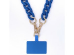 Chaine grosse maille avec pad universel-serie IBIZA -BLEU ACIER-1.2M