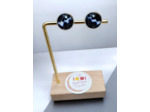 Boucles d'oreilles puces cabochon "Burano"