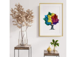 Arbre Multicolore en 3D - 26x27cm