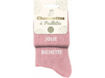 Chaussettes duo à paillettes Jolie bichette