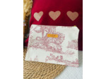Pochette toile de Jouy 24cm x 19cm
