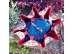 Tapis pieds au sec - Floral rouge et moutarde - Rouge
