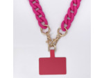 Chaine grosse maille avec pad universel - serie IBIZA - FUSHIA - 1.2M