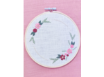 Broderie "Couronne de fleurs" + Tuto I Modèle Hydrosoluble