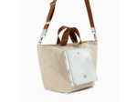 Cabas beige à pochette argent - Iris  Vanessa Wu