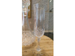 6 Flûtes à champagne en cristal d'Arques modèle Longchamps
