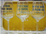 6 verres à pieds en plastique réutilisable Saumur