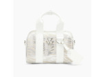 Mini sac bowling beige et zébré argent - Shelly - Vanes