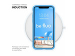 Coque Silicone Moxie BeFluo Fine et Légère pour iPhone 14 Plus, Intérieur Microfibre - Bleu clair