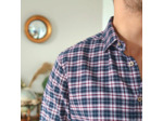 La Chemise en Flanelle Elégante - Navy/Bordeaux