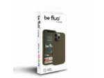 Coque Silicone Moxie BeFluo Fine et Légère pour iPhone 14, Intérieur Microfibre - Gris marron