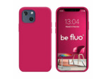 Coque Silicone Moxie BeFluo Fine et Légère pour iPhone 14 Plus, Intérieur Microfibre - Framboise