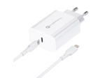 FORCELL F-ENERGY Chargeur secteur 20W USB-C + câble USB-C vers Lightning 1,2m