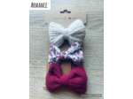 TRIO BARRETTES NOEUD FILLE "ARMANCE", PINCES CHEVEUX