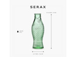 Carafe en verre pour l'eau | Collection Fish & Fish par Paola Navone | Carafe 850 ml | Bouteille conteneur transparent vert pour boissons