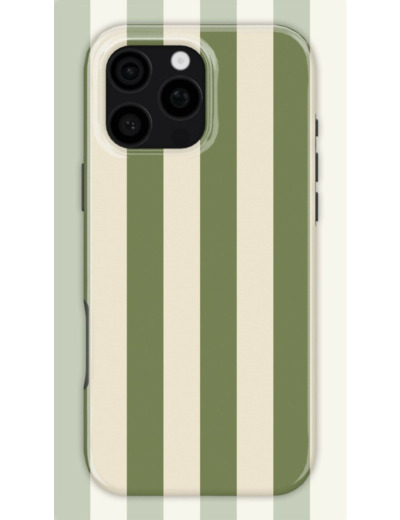 Pistachio Stripes Case | Coque de téléphone 3D 2en1 Ultra-résistante